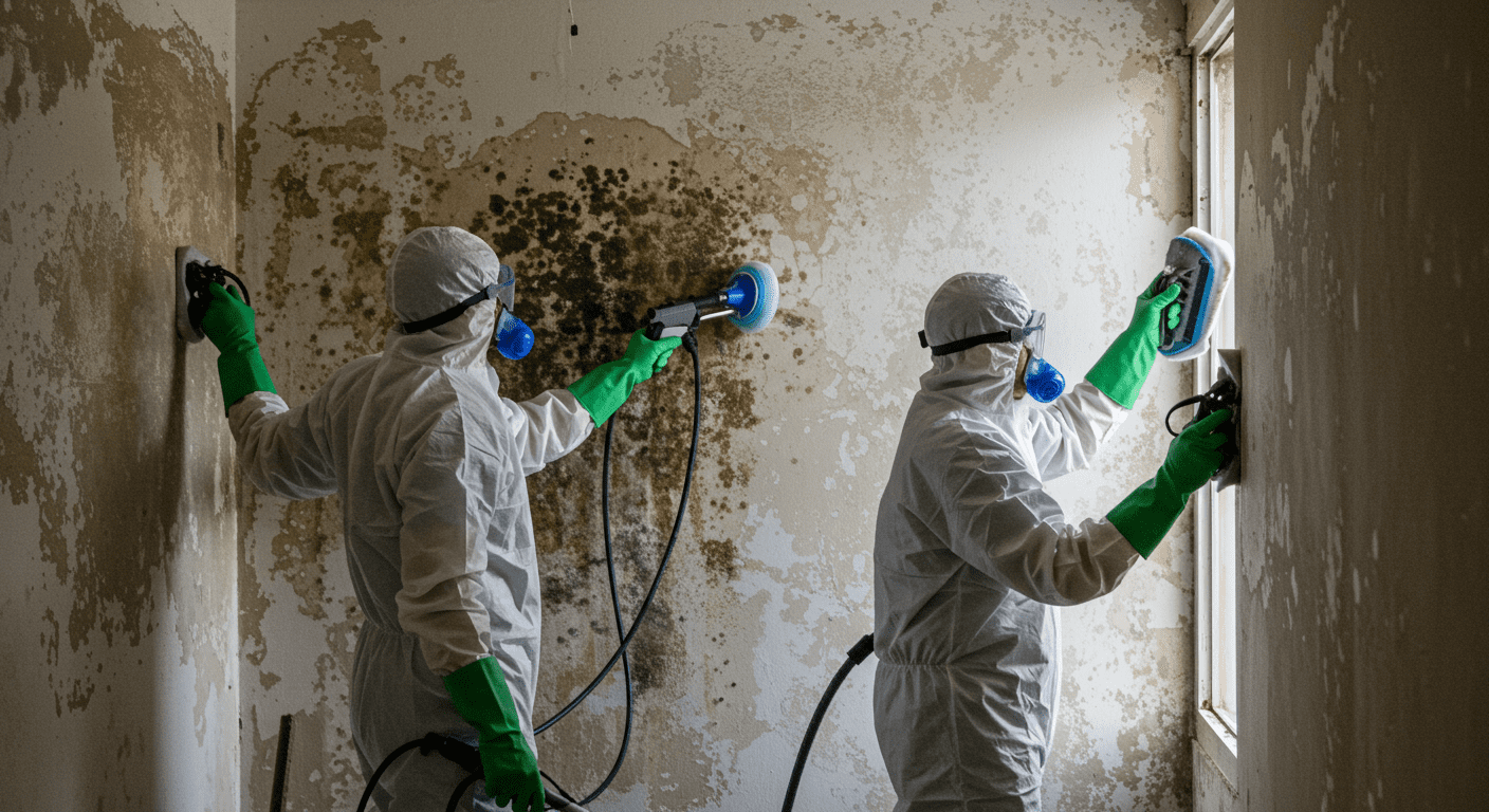 Before and After Images of Mold Remediation
